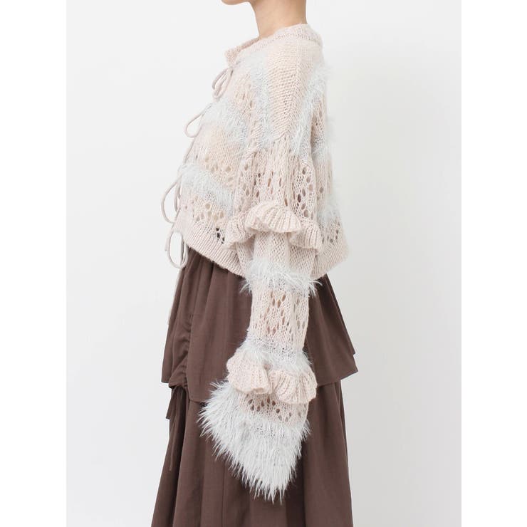 fluffy border cardigan | merry jenny | 詳細画像32 
