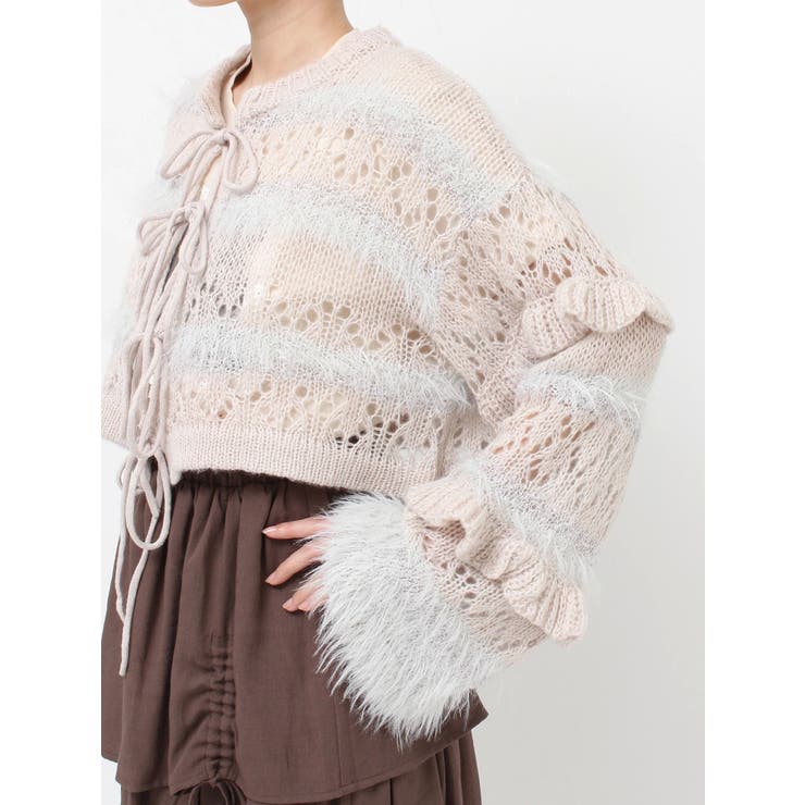 fluffy border cardigan | merry jenny | 詳細画像35 