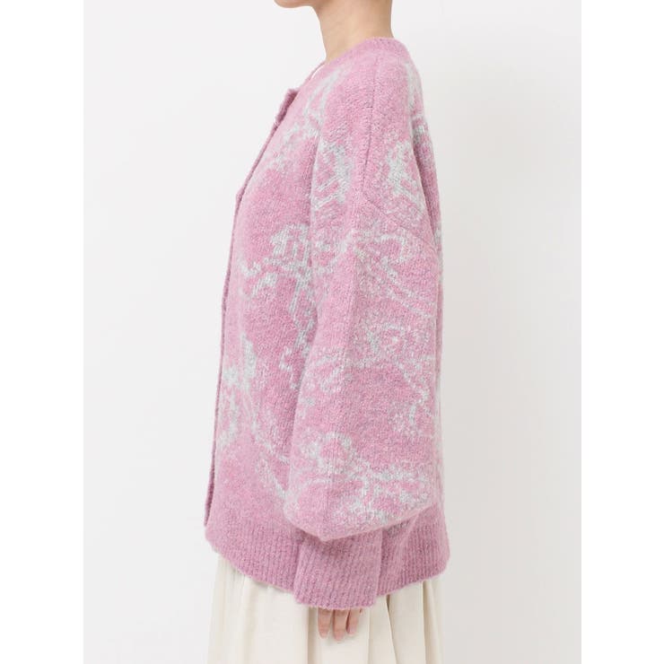 ribbon jacquard knit cardigan | merry jenny | 詳細画像25 