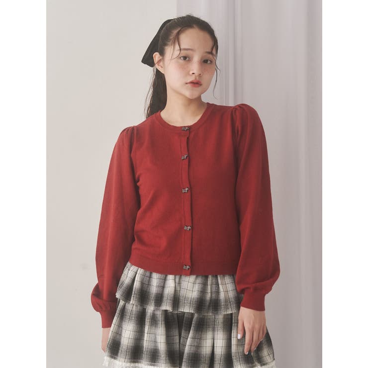 terrier button knit cardigan | merry jenny | 詳細画像10 