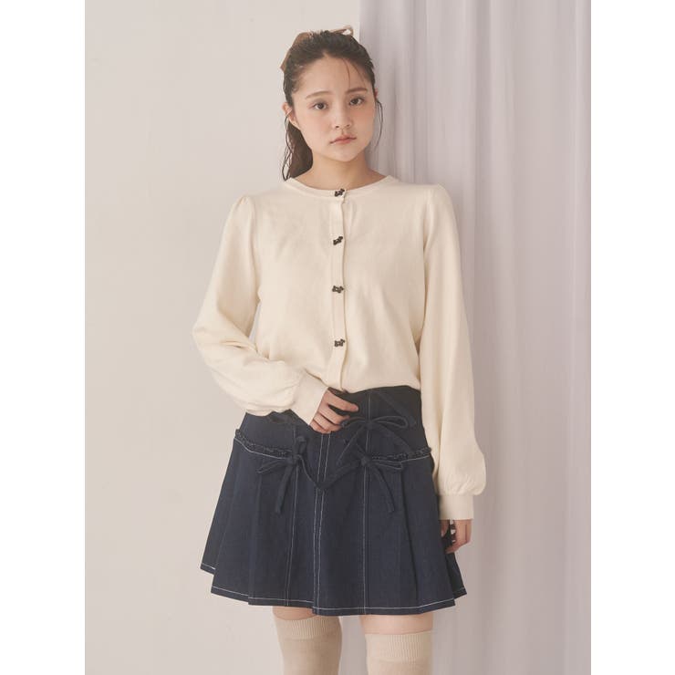 terrier button knit cardigan | merry jenny | 詳細画像3 