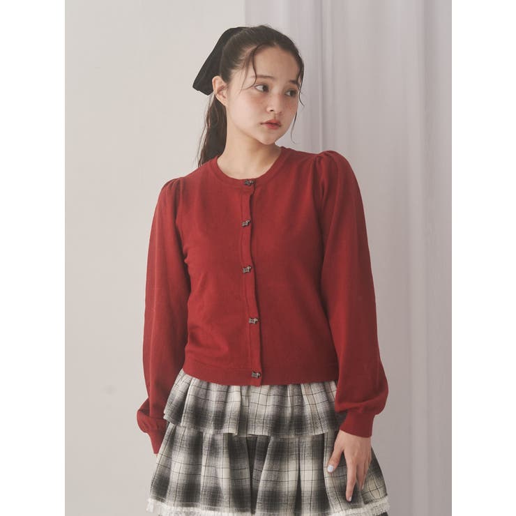 terrier button knit cardigan | merry jenny | 詳細画像9 