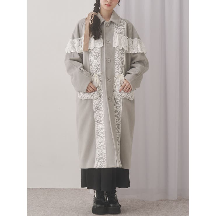 グレー | レースデコラティブコート | merry jenny