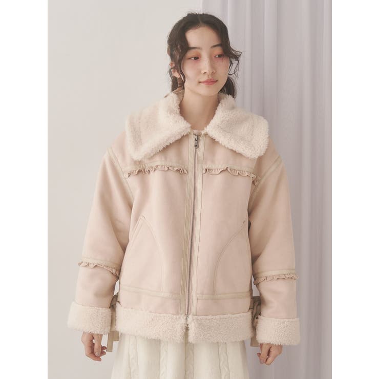 クリームボアムートンブルゾン | merry jenny | 詳細画像10 