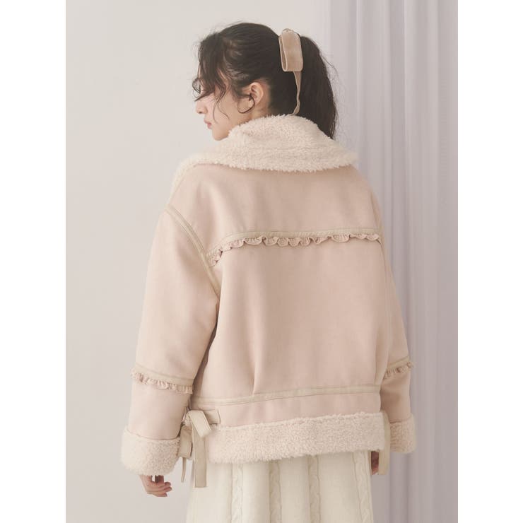 クリームボアムートンブルゾン | merry jenny | 詳細画像11 