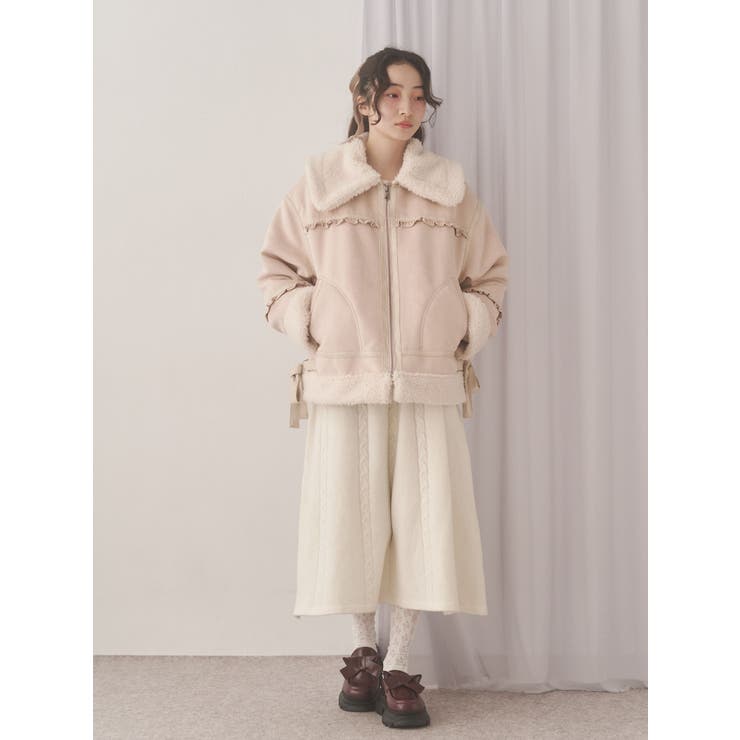 クリームボアムートンブルゾン | merry jenny | 詳細画像13 