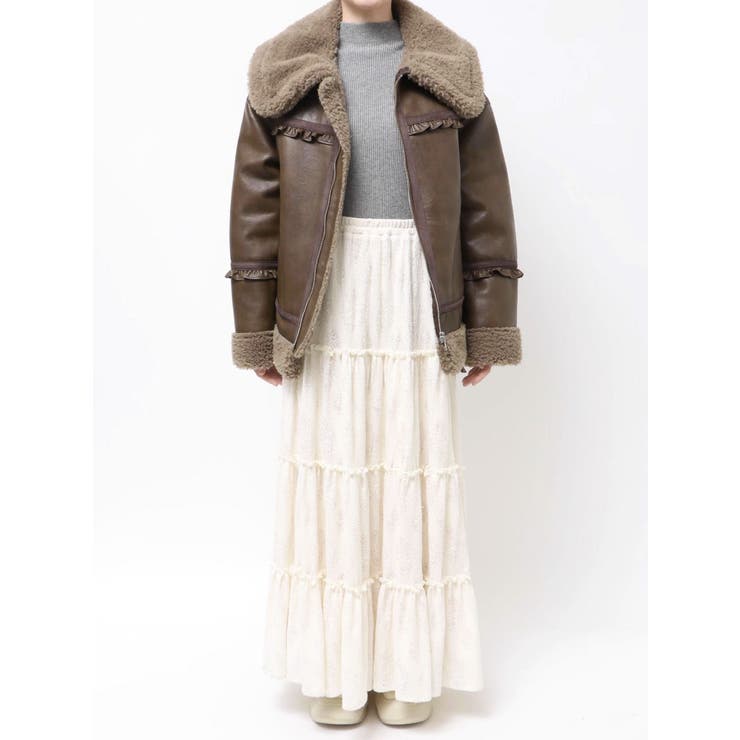 クリームボアムートンブルゾン | merry jenny | 詳細画像28 