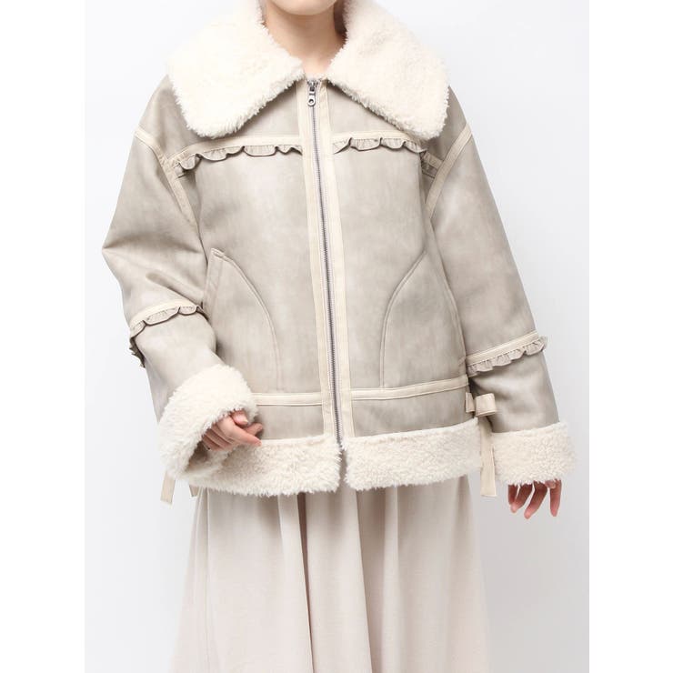 クリームボアムートンブルゾン | merry jenny | 詳細画像34 