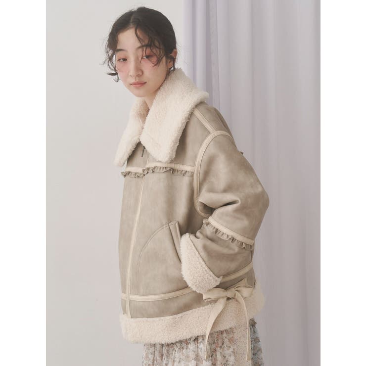 クリームボアムートンブルゾン | merry jenny | 詳細画像6 