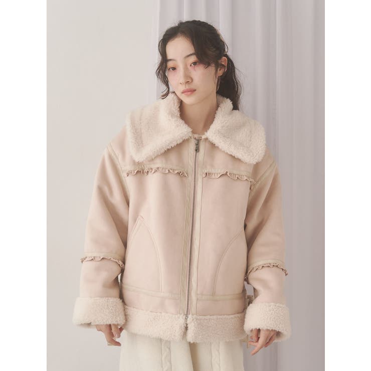 クリームボアムートンブルゾン | merry jenny | 詳細画像9 