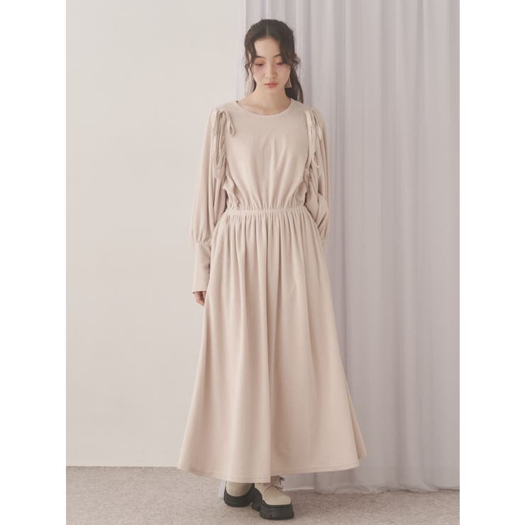 ギャザーギャザーフリースワンピース | merry jenny | 詳細画像10 