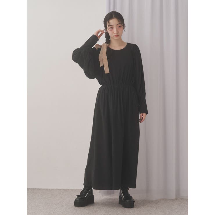 ギャザーギャザーフリースワンピース | merry jenny | 詳細画像14 