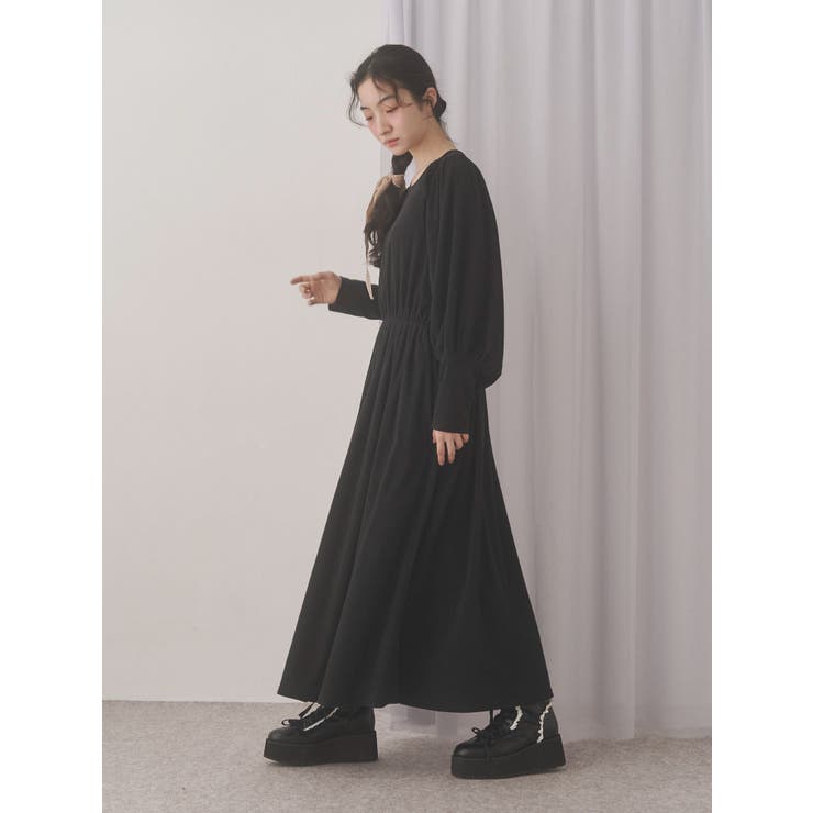 ギャザーギャザーフリースワンピース | merry jenny | 詳細画像15 