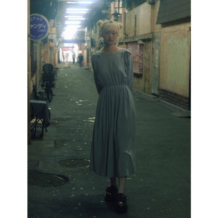 ギャザーギャザーフリースワンピース | merry jenny | 詳細画像2 