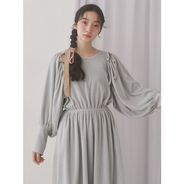 ギャザーギャザーフリースワンピース | merry jenny | 詳細画像5 