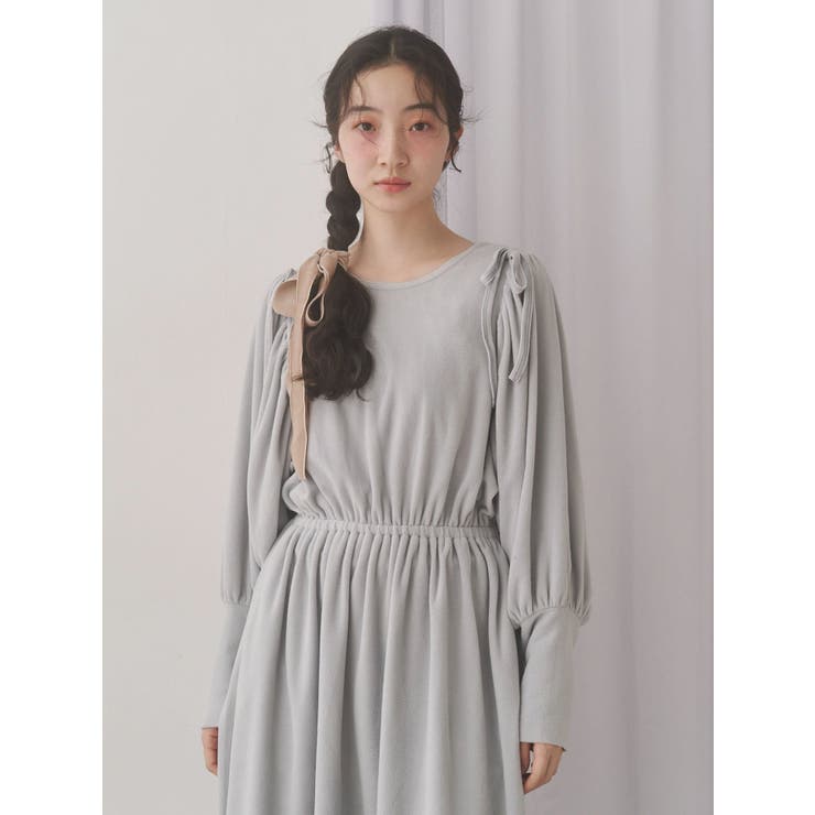 ギャザーギャザーフリースワンピース | merry jenny | 詳細画像7 