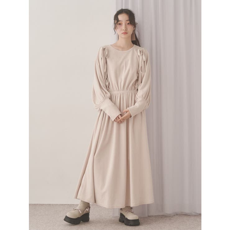 ギャザーギャザーフリースワンピース | merry jenny | 詳細画像9 