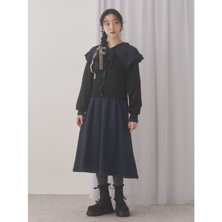 ケープリボンニットワンピース | merry jenny | 詳細画像14 