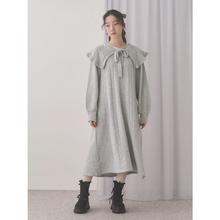 ケープリボンニットワンピース | merry jenny | 詳細画像8 