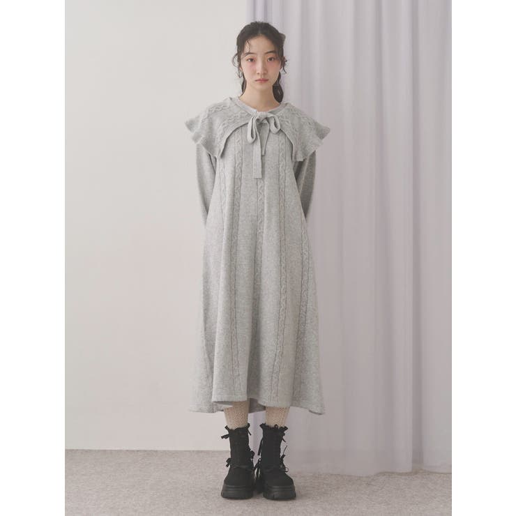 ケープリボンニットワンピース | merry jenny | 詳細画像9 