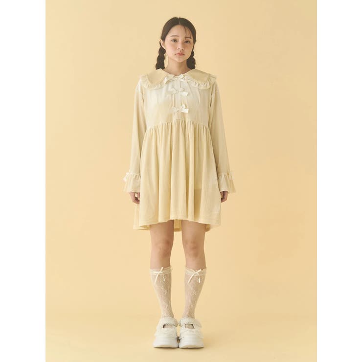 ベロアリボンミニワンピース | merry jenny | 詳細画像11 