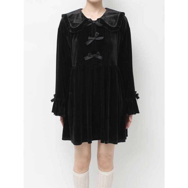 ベロアリボンミニワンピース | merry jenny | 詳細画像14 