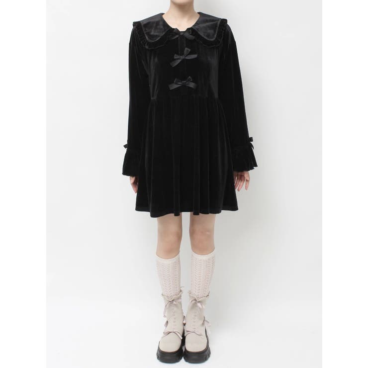 ベロアリボンミニワンピース | merry jenny | 詳細画像22 