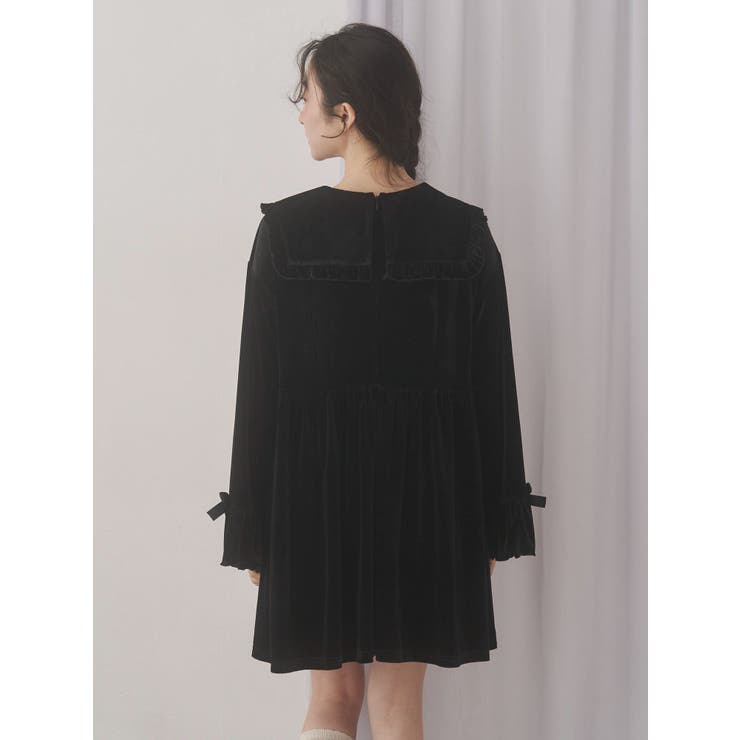 ベロアリボンミニワンピース | merry jenny | 詳細画像6 