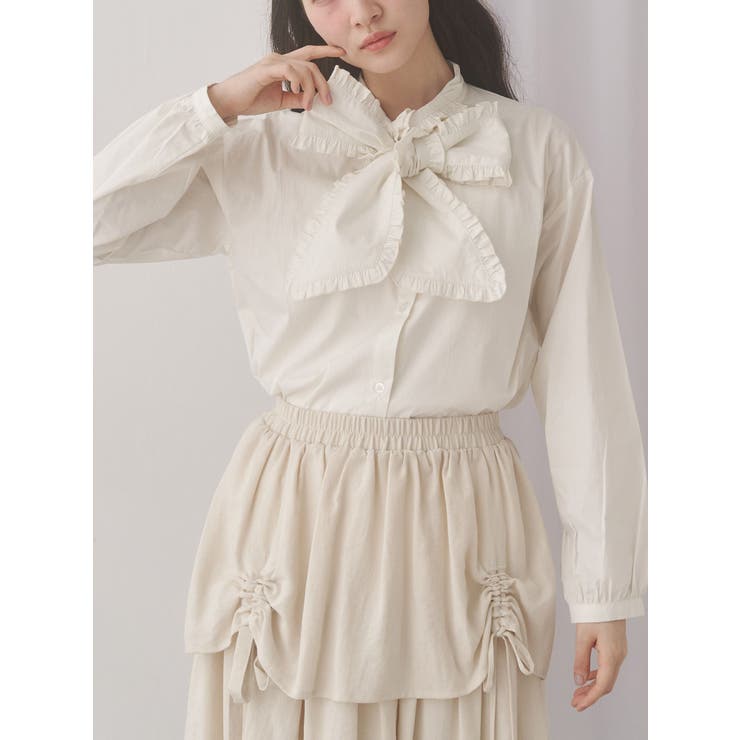 frillタイリボンブラウス | merry jenny | 詳細画像1 