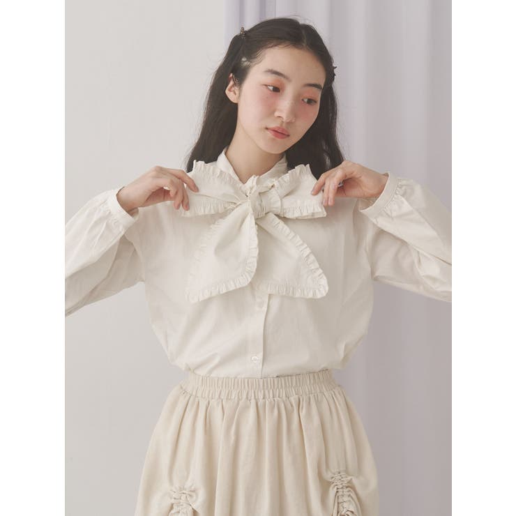 frillタイリボンブラウス | merry jenny | 詳細画像4 