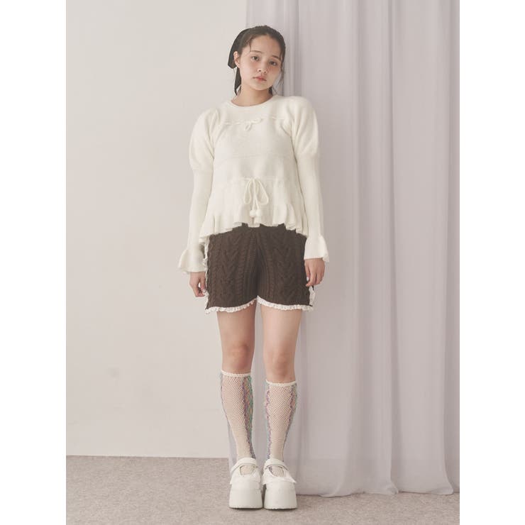 frill knit shortpants | merry jenny | 詳細画像17 