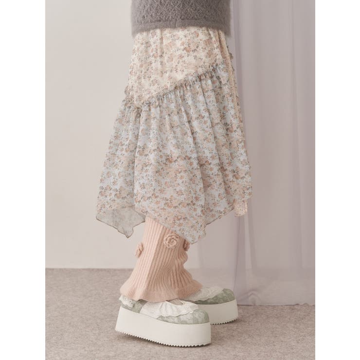 お花のリブニットパンツ | merry jenny | 詳細画像4 