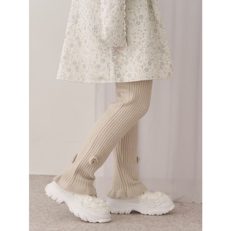 お花のリブニットパンツ | merry jenny | 詳細画像7 