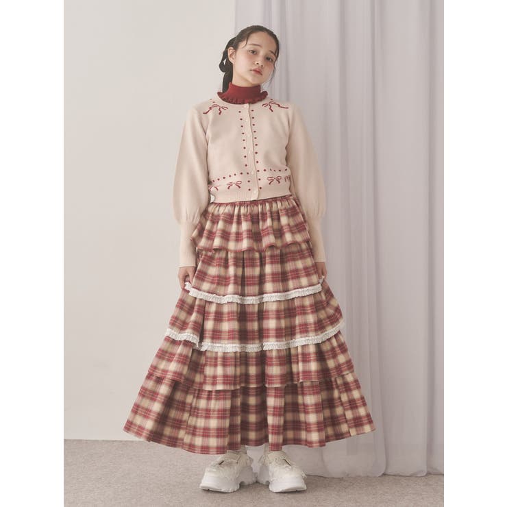 ティアードティアードチェックスカート | merry jenny | 詳細画像17 
