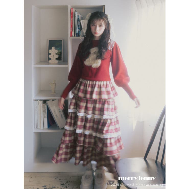 ティアードティアードチェックスカート | merry jenny | 詳細画像2 