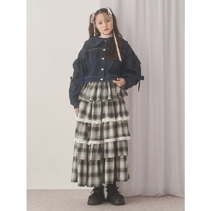 ティアードティアードチェックスカート | merry jenny | 詳細画像28 