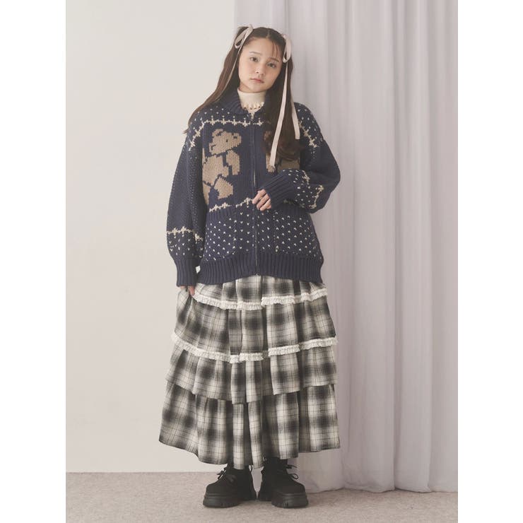 ティアードティアードチェックスカート | merry jenny | 詳細画像30 
