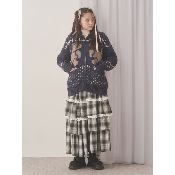 ティアードティアードチェックスカート | merry jenny | 詳細画像31 