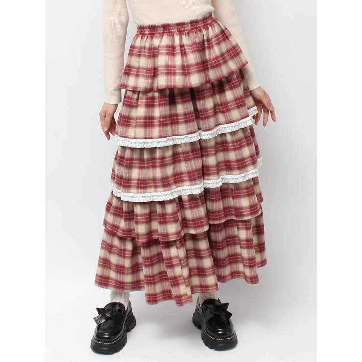 ティアードティアードチェックスカート | merry jenny | 詳細画像46 
