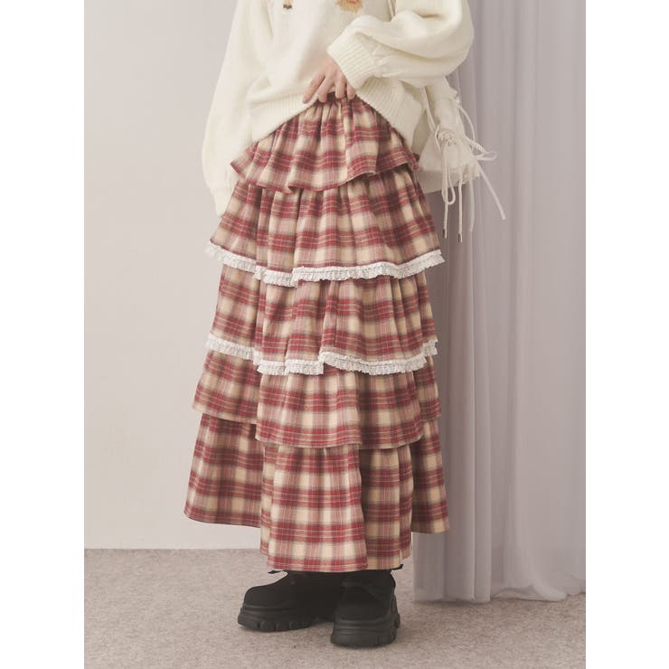 ティアードティアードチェックスカート | merry jenny | 詳細画像9 