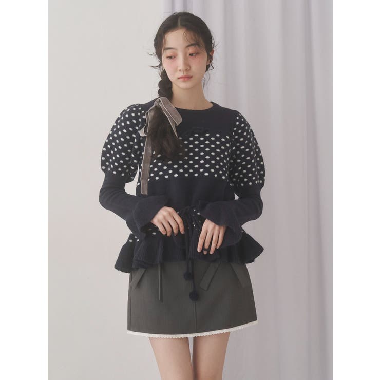 ribbon lace mini skirt | merry jenny | 詳細画像11 