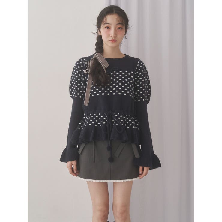 ribbon lace mini skirt | merry jenny | 詳細画像12 