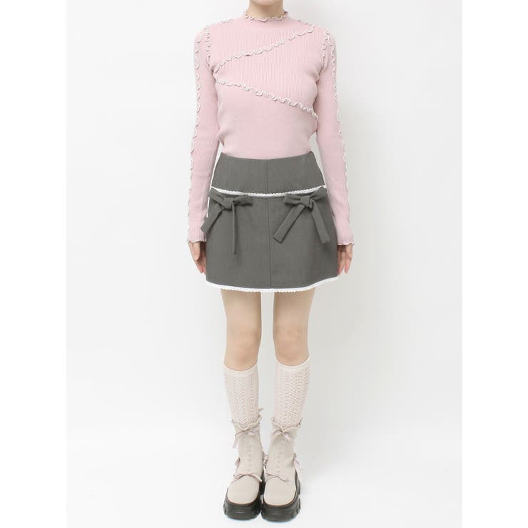 ribbon lace mini skirt | merry jenny | 詳細画像21 