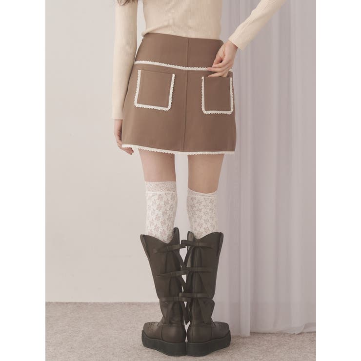 ribbon lace mini skirt | merry jenny | 詳細画像5 