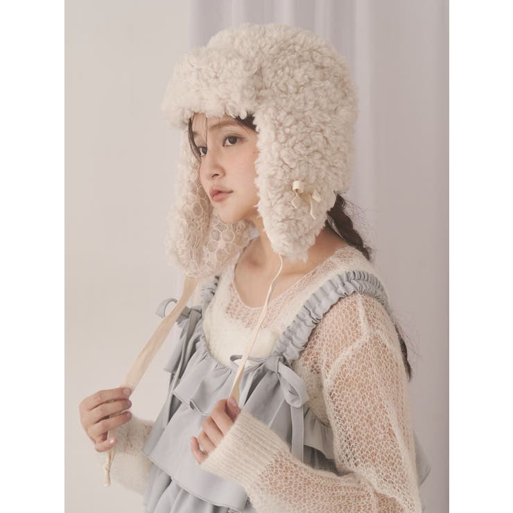 レースドッキングボアハット | merry jenny | 詳細画像10 