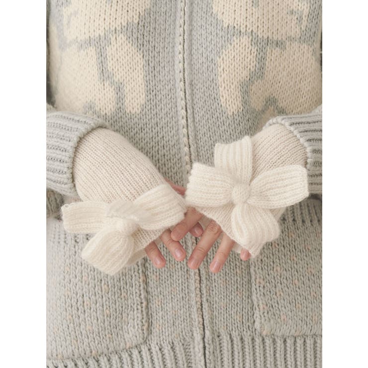 りぼんりぼんニットグローブ | merry jenny | 詳細画像3 