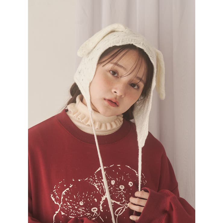 animal lace knit cap | merry jenny | 詳細画像1 