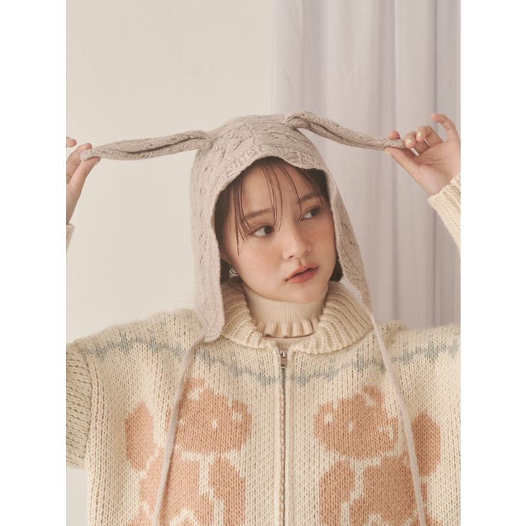 animal lace knit cap | merry jenny | 詳細画像12 