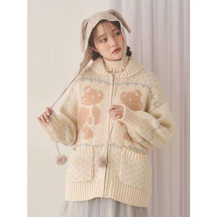 animal lace knit cap | merry jenny | 詳細画像14 