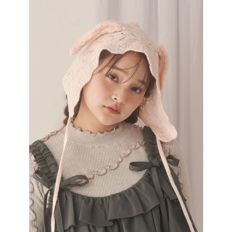 animal lace knit cap | merry jenny | 詳細画像7 